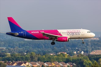 An Airbus A320 aircraft of Wizzair with the registration HA-LWN at Dortmund Airport
