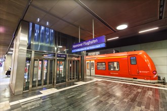 Deutsche Bahn railway station with S-Bahn at Hannover Airport