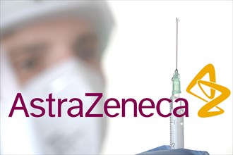 Symbol picture Corona vaccine of the company ASTRAZENECA