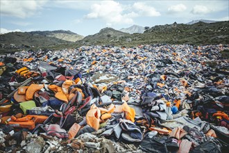Life jackets at the waste disposal site near Molivos