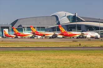 Boeing 787-8 Dreamliner aircraft of Hainan Airlines at Guangzhou Airport