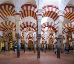 Columned hall with arches in Moorish style