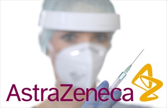 Symbol picture Corona vaccine of the company ASTRAZENECA