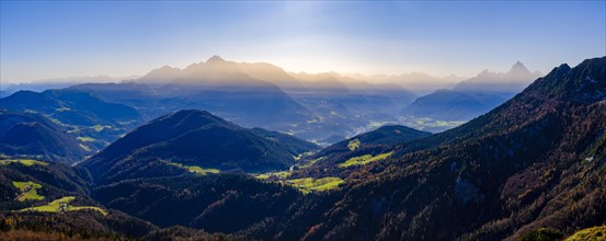 Alpine panorama of the Berchtesgadener Alps