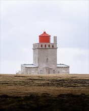 Dyrholaey lighthouse with orange roof
