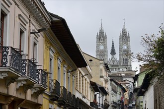 Colonial style houses near the Basilica of the National Vow