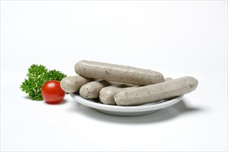 Nuremberger Rostbratwurst on a plate