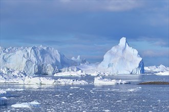 Massive icebergs at Disko Bay