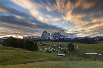 Morning atmosphere on the Alpe di Siusi
