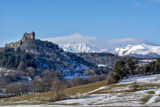 Castle of Murol in winter