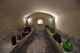 Wine cellar in the Casa Grotta Museum