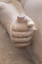 Detail of the colossal sculpture of Ramesses II
