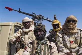Military escort in the sahel zone near Agadez