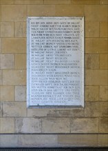 Inscription with the Ten Commandments of God at the Friedenskirche