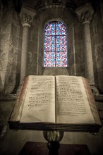 Old songbook in a church