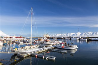 Harbour of Dalvik in winter