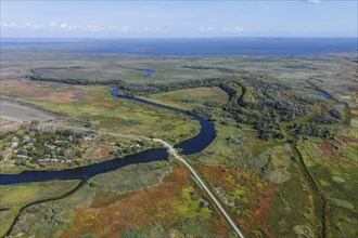 River meanders through landscape to the Kartal Lake