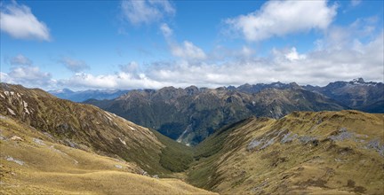 View of the Murchison Mountains and Southern Alps from the Kepler Track