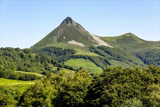 Le Puy Griou mountain in the Auvergne volcanoes regional natural park
