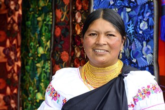 Indigenous vendor at the handicraft market