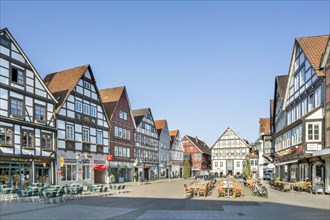 Historic half-timbered houses at the market place