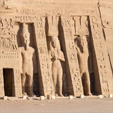 Colossal statues at Hathor temple of queen Nefertari