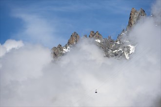 Summit in clouds