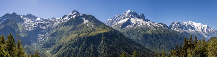 Mountain panorama from Aiguillette de Poisettes