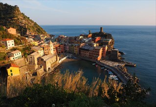 View of Vernazza in the evening light