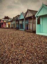 Bathing huts on the beach of Herne Bay
