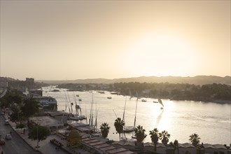 View over the river Nile to Elephantine island