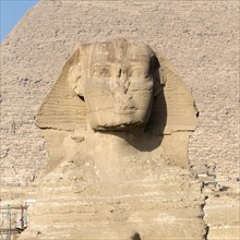 The great Sphinx with the pyramid of Khafre in the background