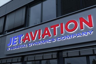 Illuminated logo of the company for services in the field of Airtaxi