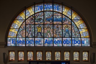 Lead glass windows in Eisenach central station