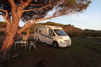 Motorhome at the campsite