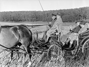 Paul von Hindenburg sitting in a carriage