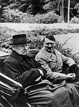Adolf Hitler is visiting Paul von Hindenburg