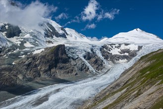 View of the Pasterze glacier at the foot of the Grossglockner