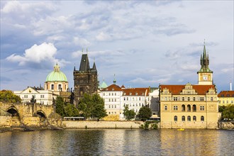 Charles Bridge over the Vltava and Old Town Bridge Tower