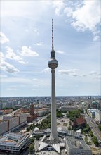 City view with Berlin television tower