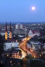 View of Bielefeld at dusk