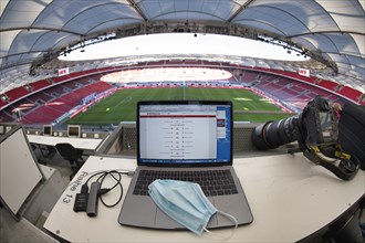 Journalist's seat on the grandstand