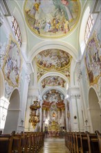 View of the altar and fresco cycle on the life of Mary Work of the Baroque painter Johann Wenzel Bergl