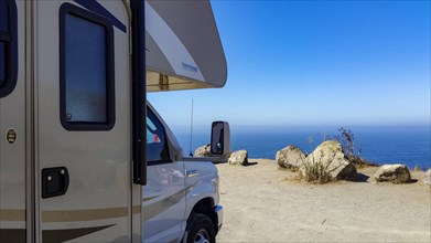 RV at the Pacific Ocean