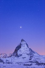 Matterhorn and starry sky