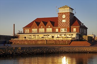 Beach hall in the evening light