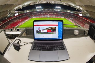 Journalists' seat in the stands