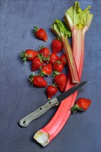 Strawberries and rhubarb