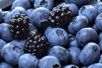 Blackberries and blueberries