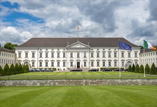 Bellevue Palace with European and Irish flag